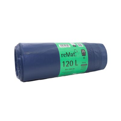120l Abfallsack mit Zugband aus Recyclingmaterial